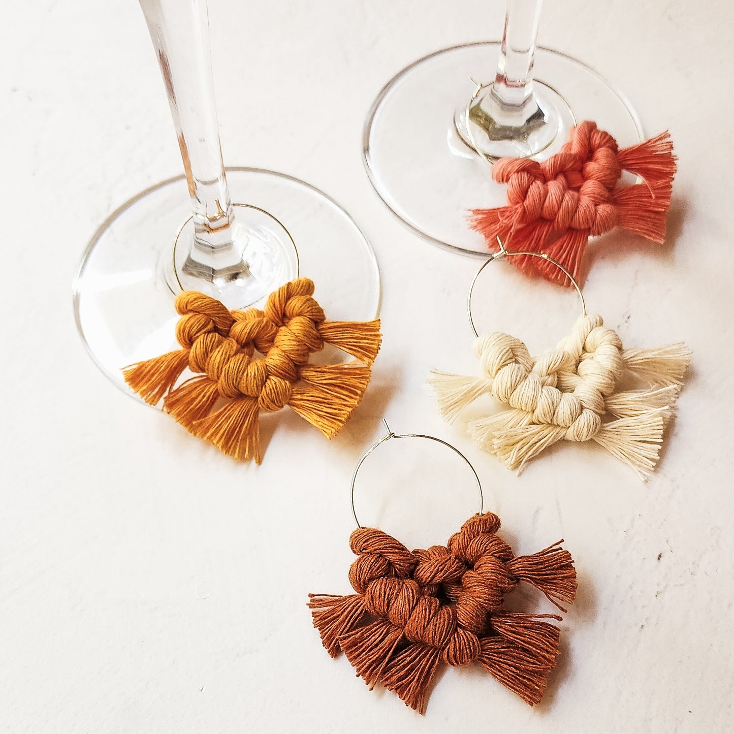 Macrame Wine Charms