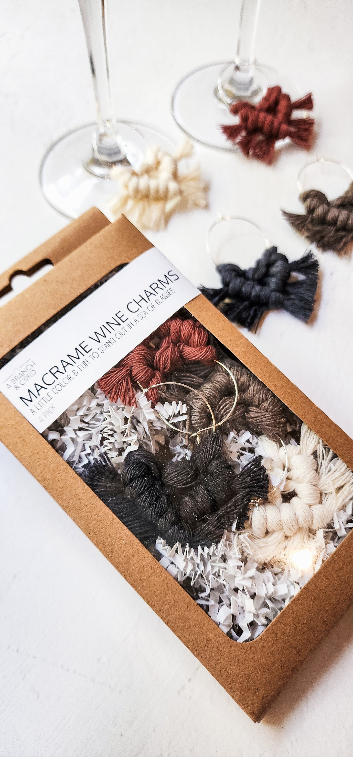 Macrame Wine Charms