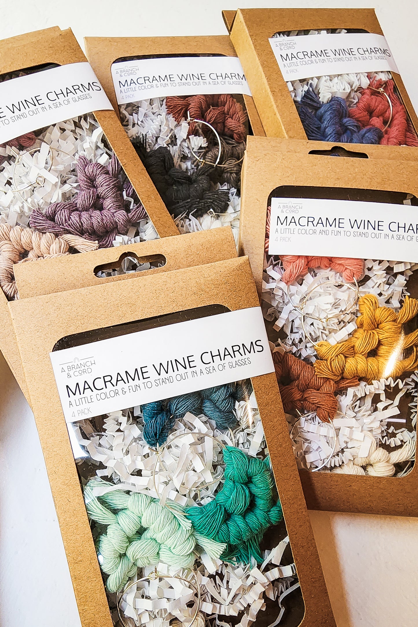 Macrame Wine Charms