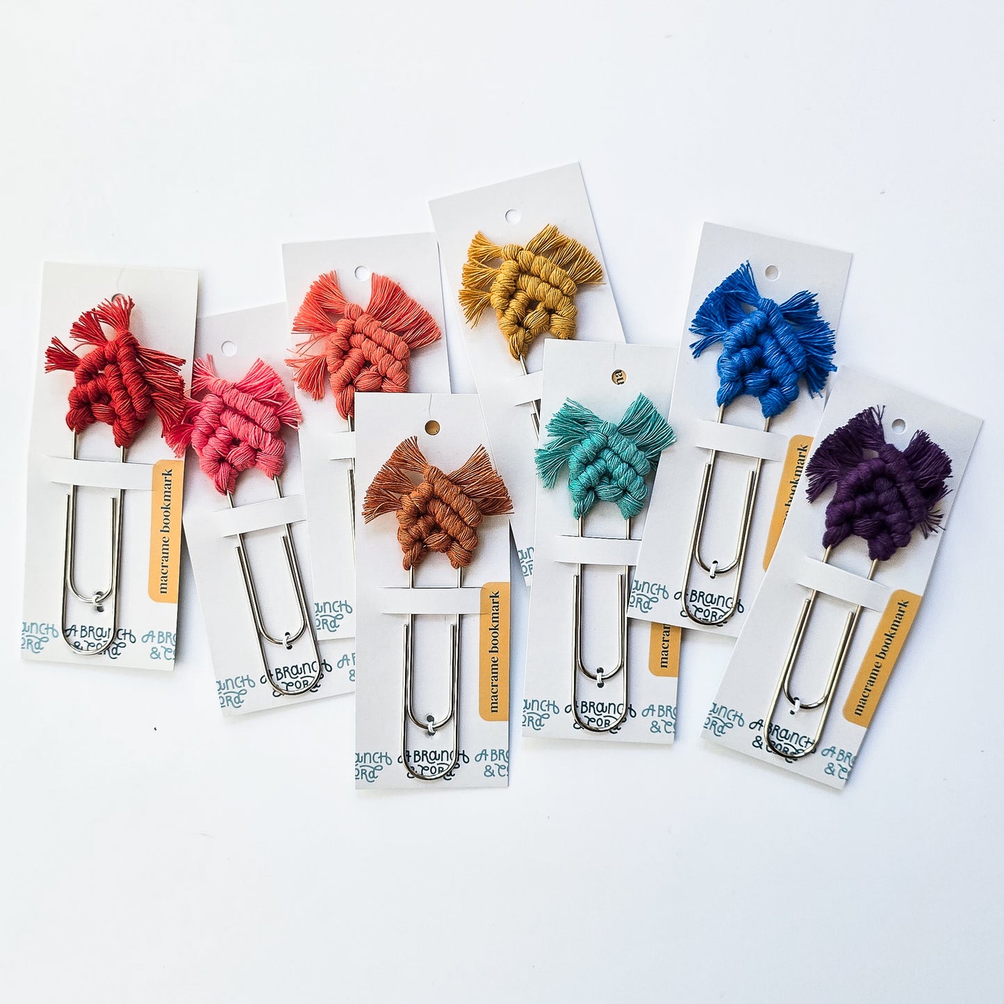 Macrame Bookmark - Rainbow Colors
