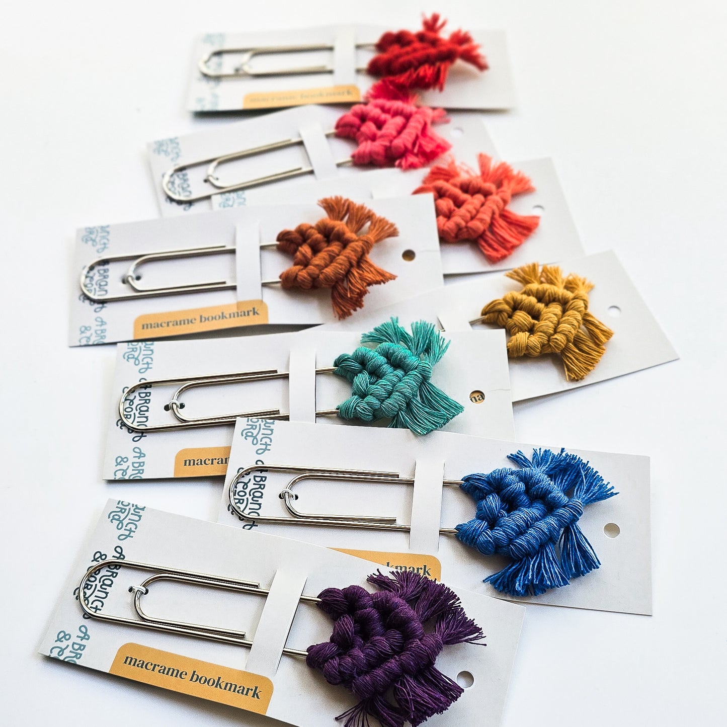 Macrame Bookmark - Rainbow Colors