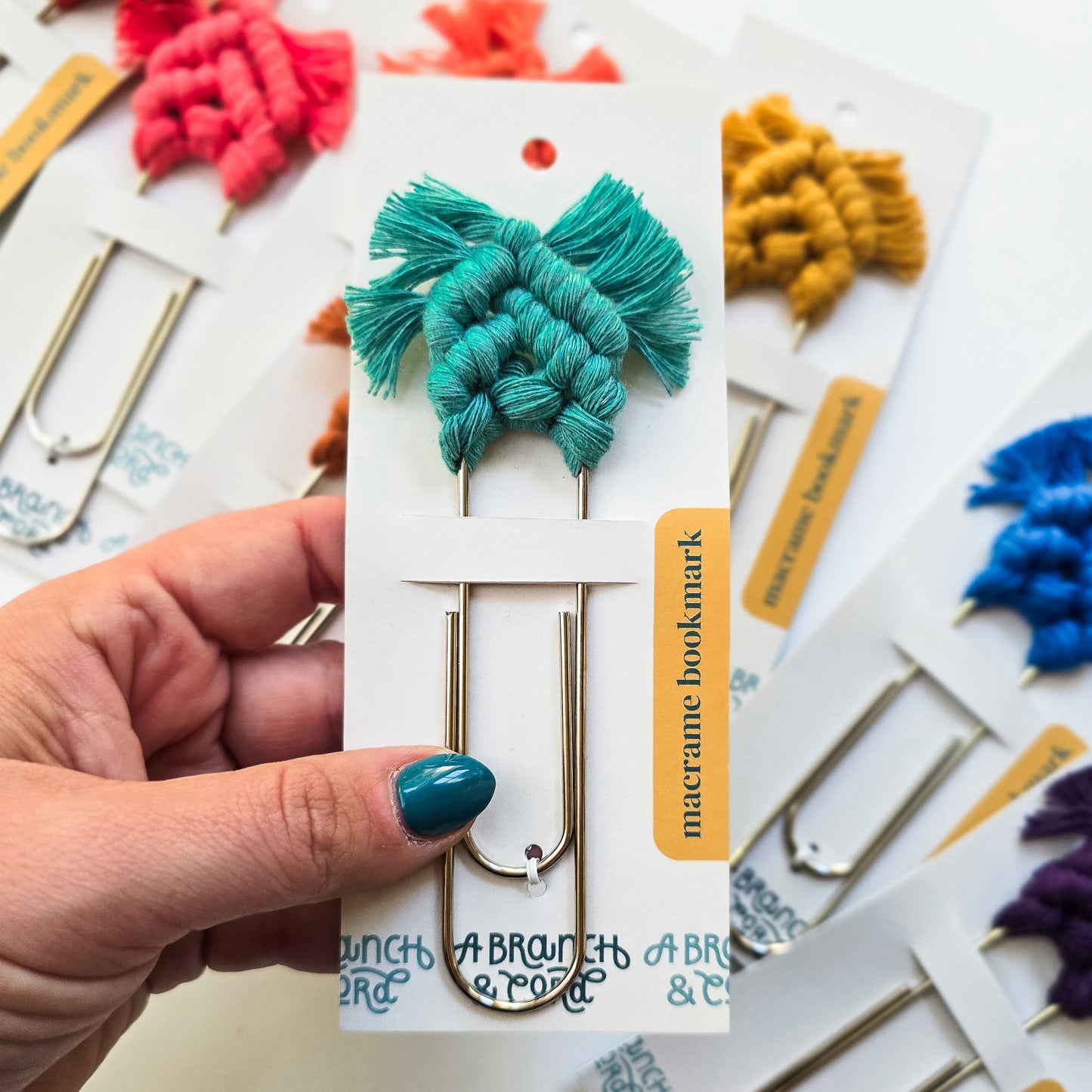 Macrame Bookmark - Rainbow Colors