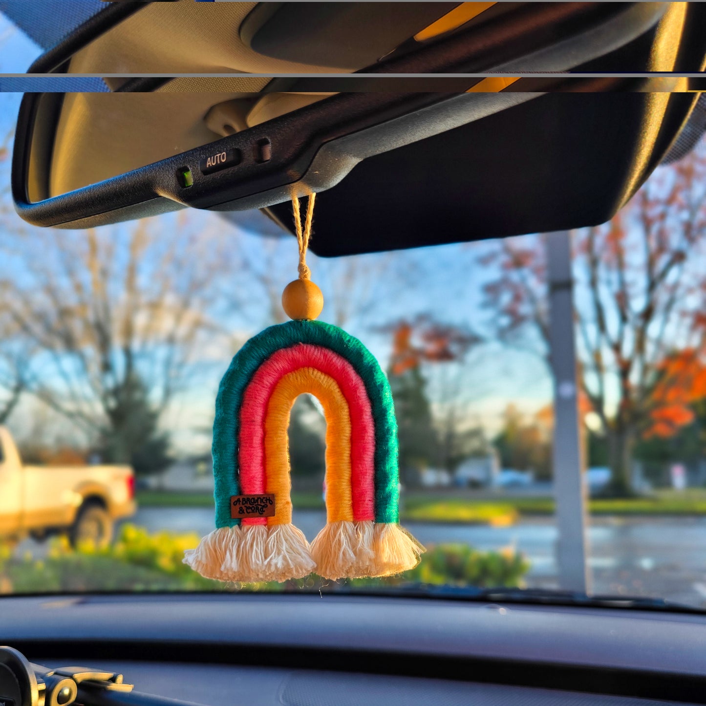 Custom rainbow macrame diffuser