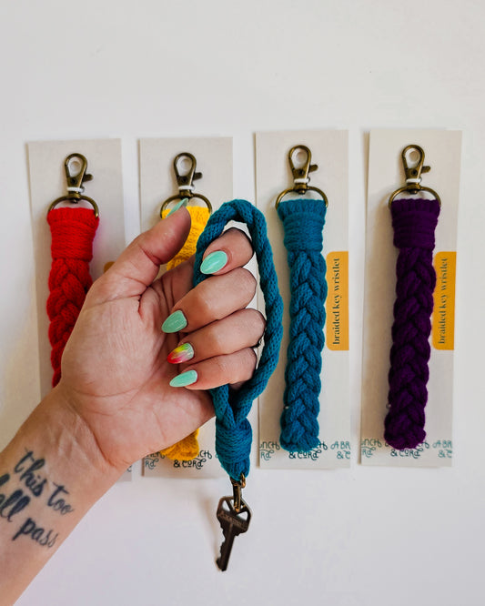 Macrame Braided Key Wristlet
