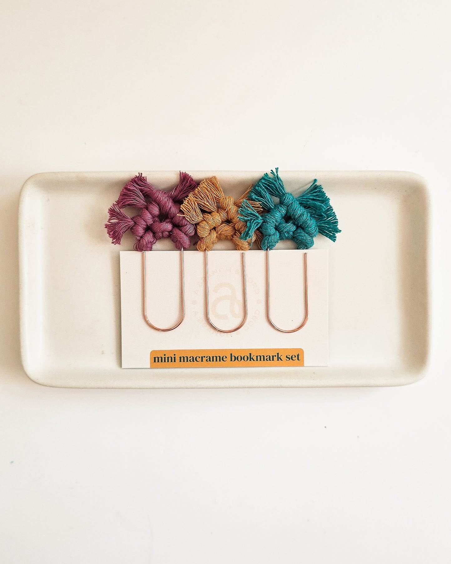 3-Pack Mini Macrame Bookmarks – Handmade Boho Fiber Art for Book Lovers