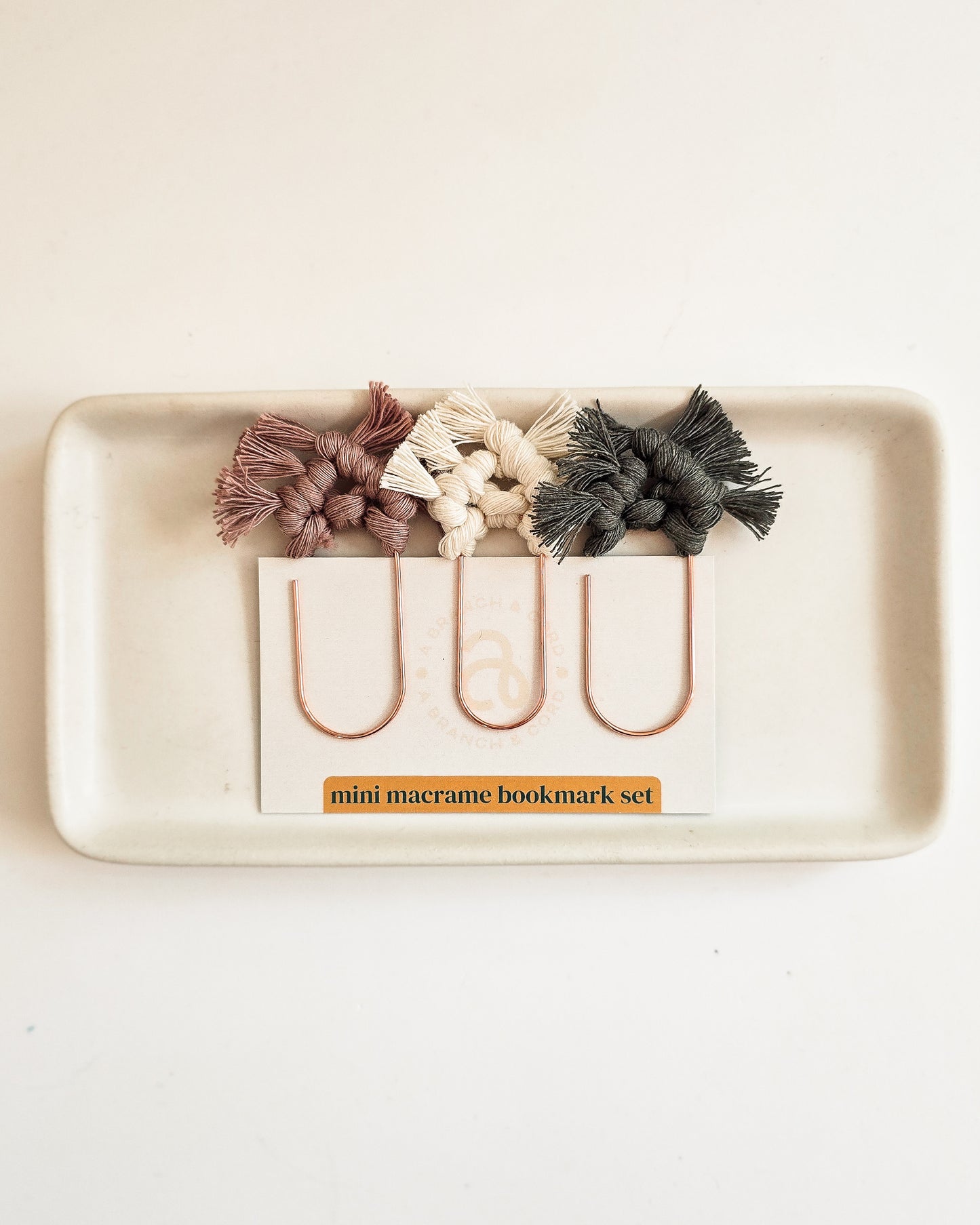 3-Pack Mini Macrame Bookmarks – Handmade Boho Fiber Art for Book Lovers