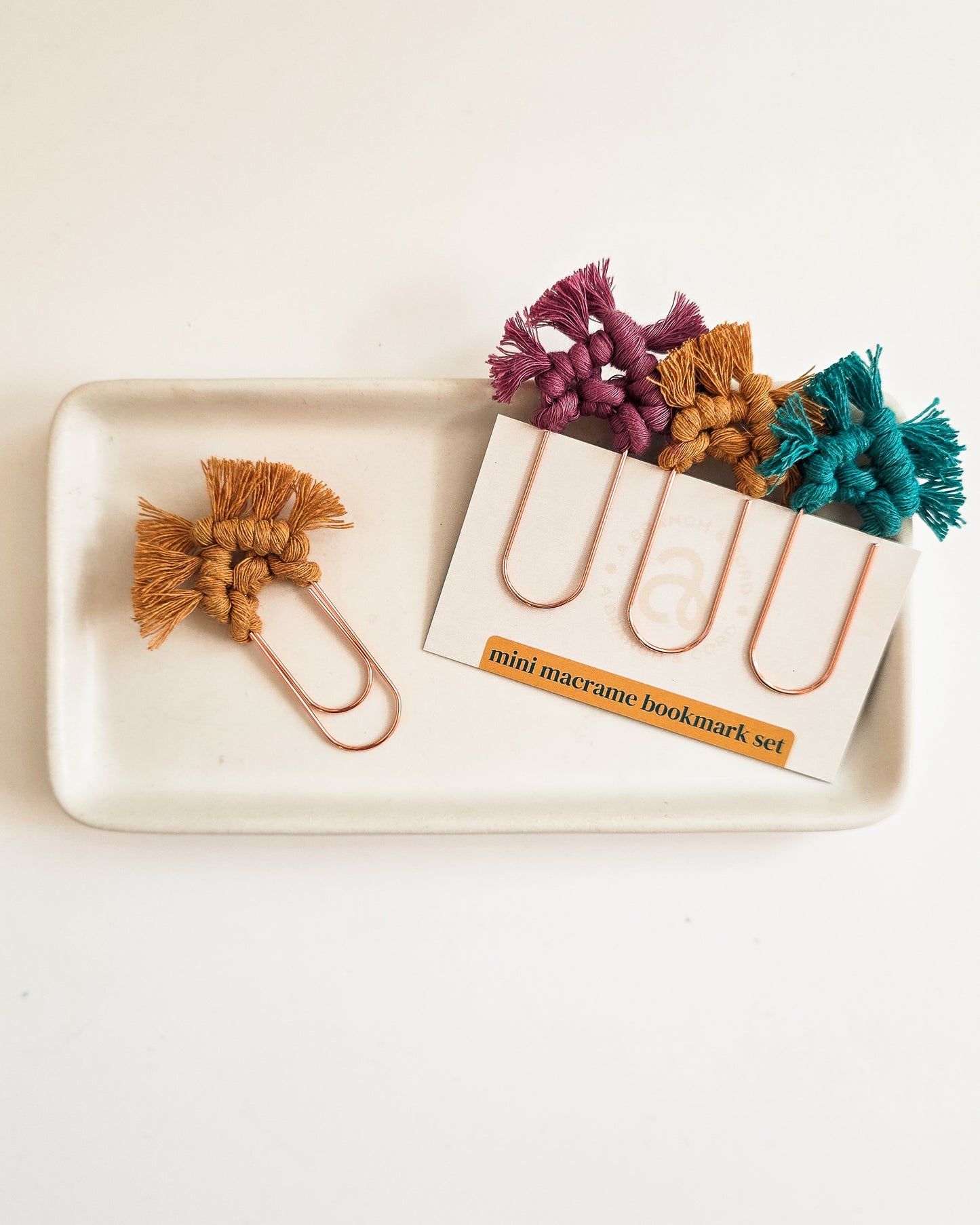 3-Pack Mini Macrame Bookmarks – Handmade Boho Fiber Art for Book Lovers