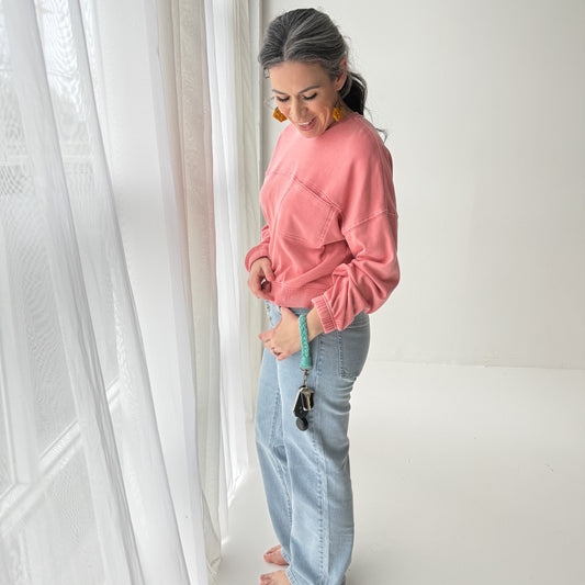 Macrame Braided Key Wristlet - Brights