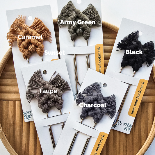 Macrame neutral bookmarks