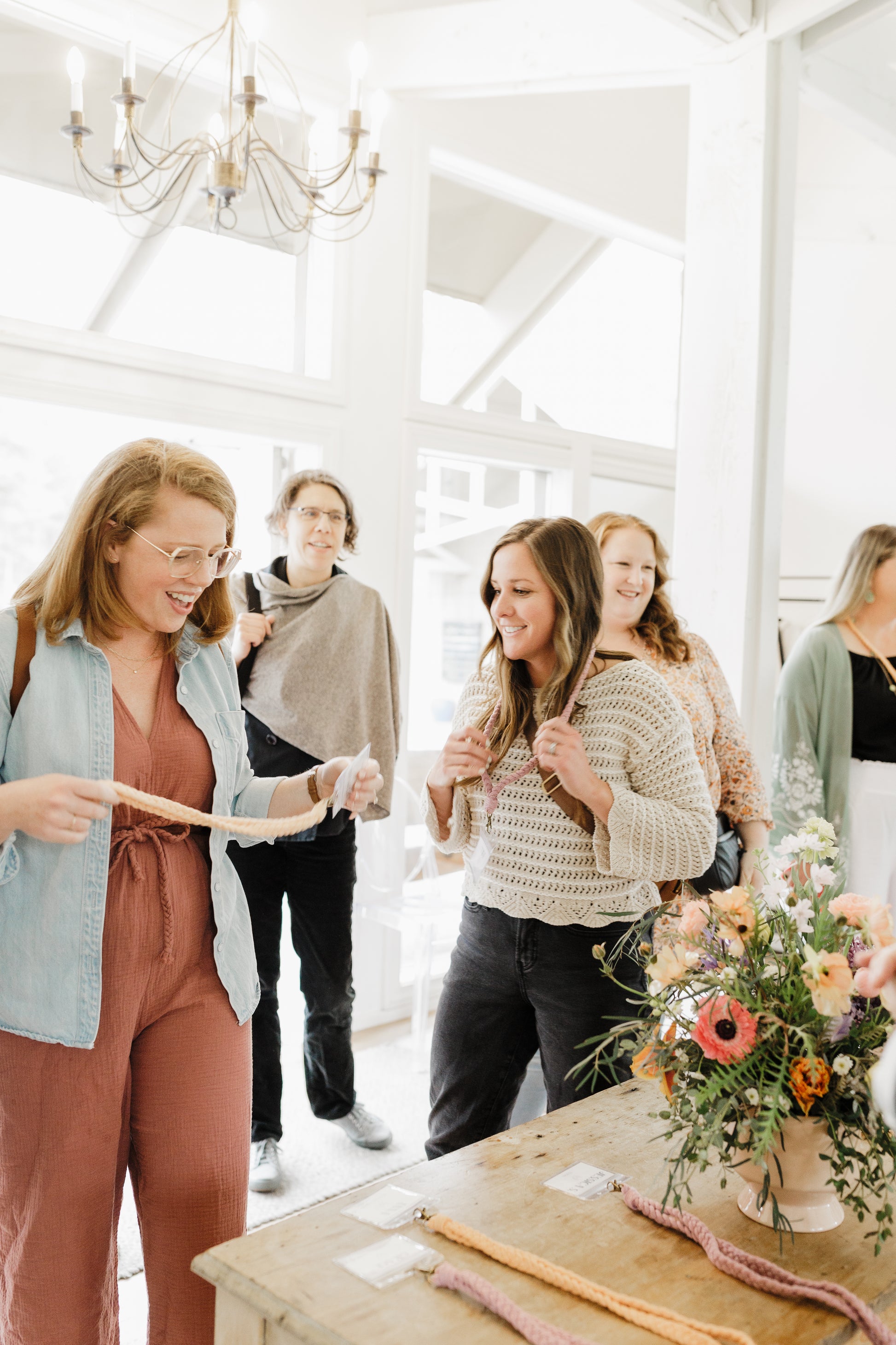 Macrame badge lanyard