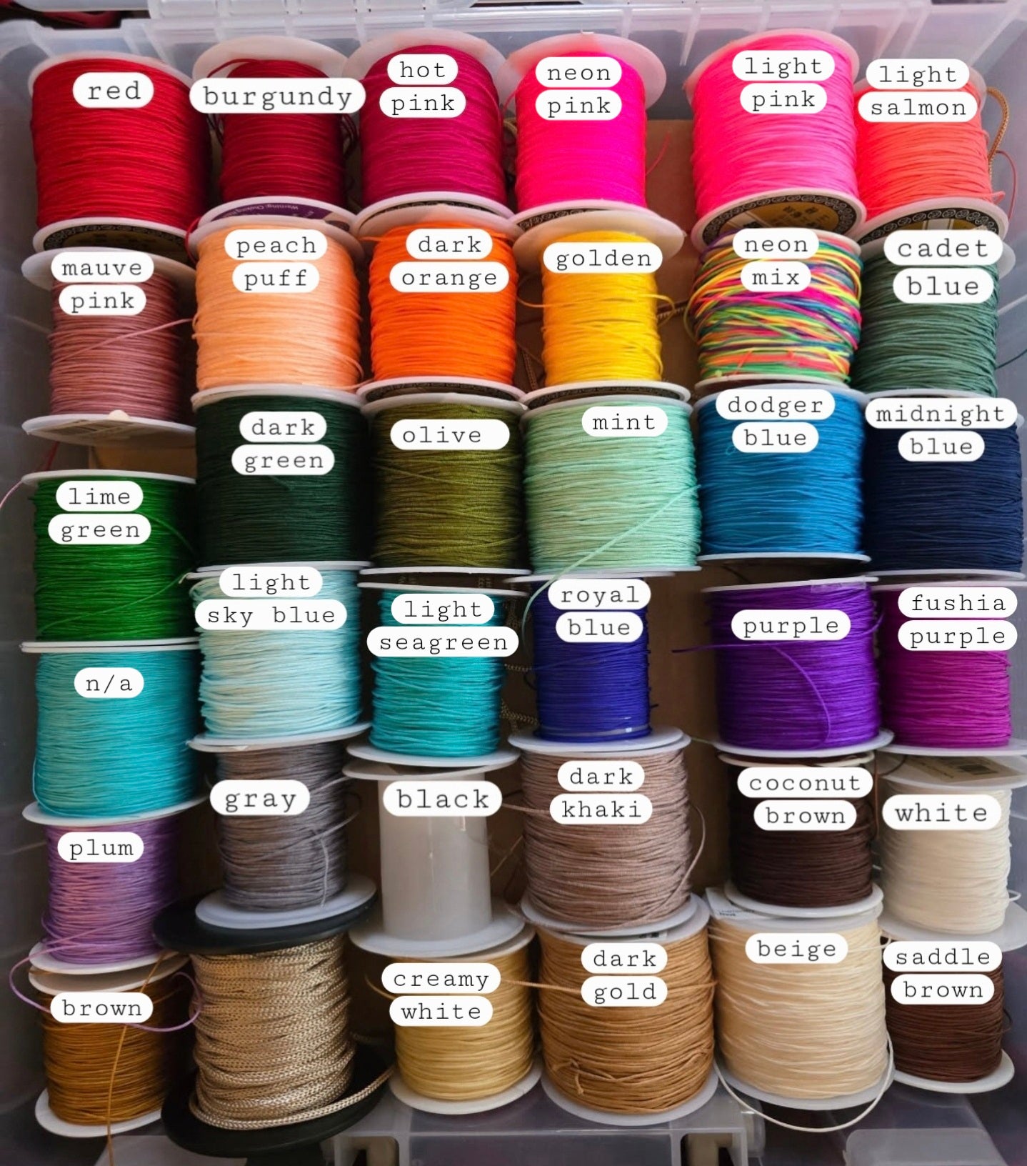 Yarn for macrame adjustable rainbow pride bracelet by A Branch & Cord.