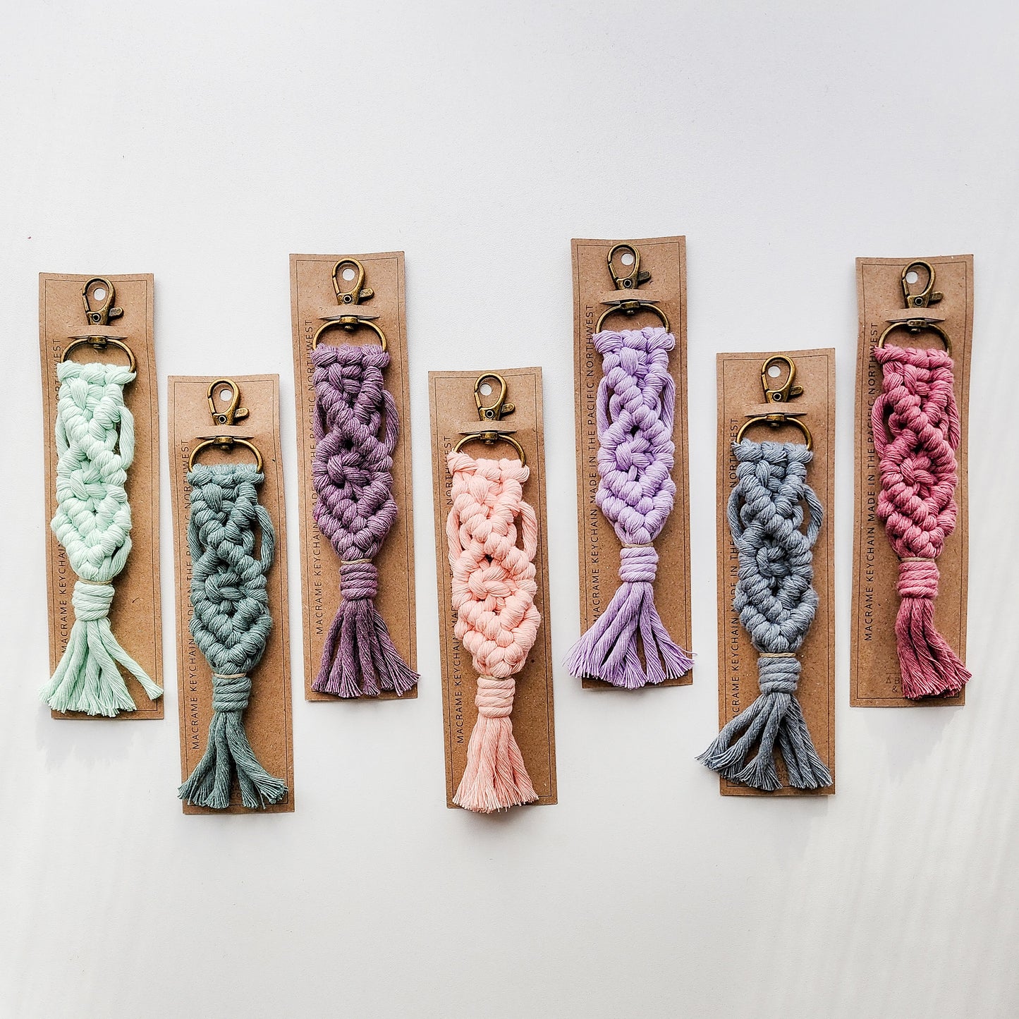 Macrame Pastel Knotted Keychain
