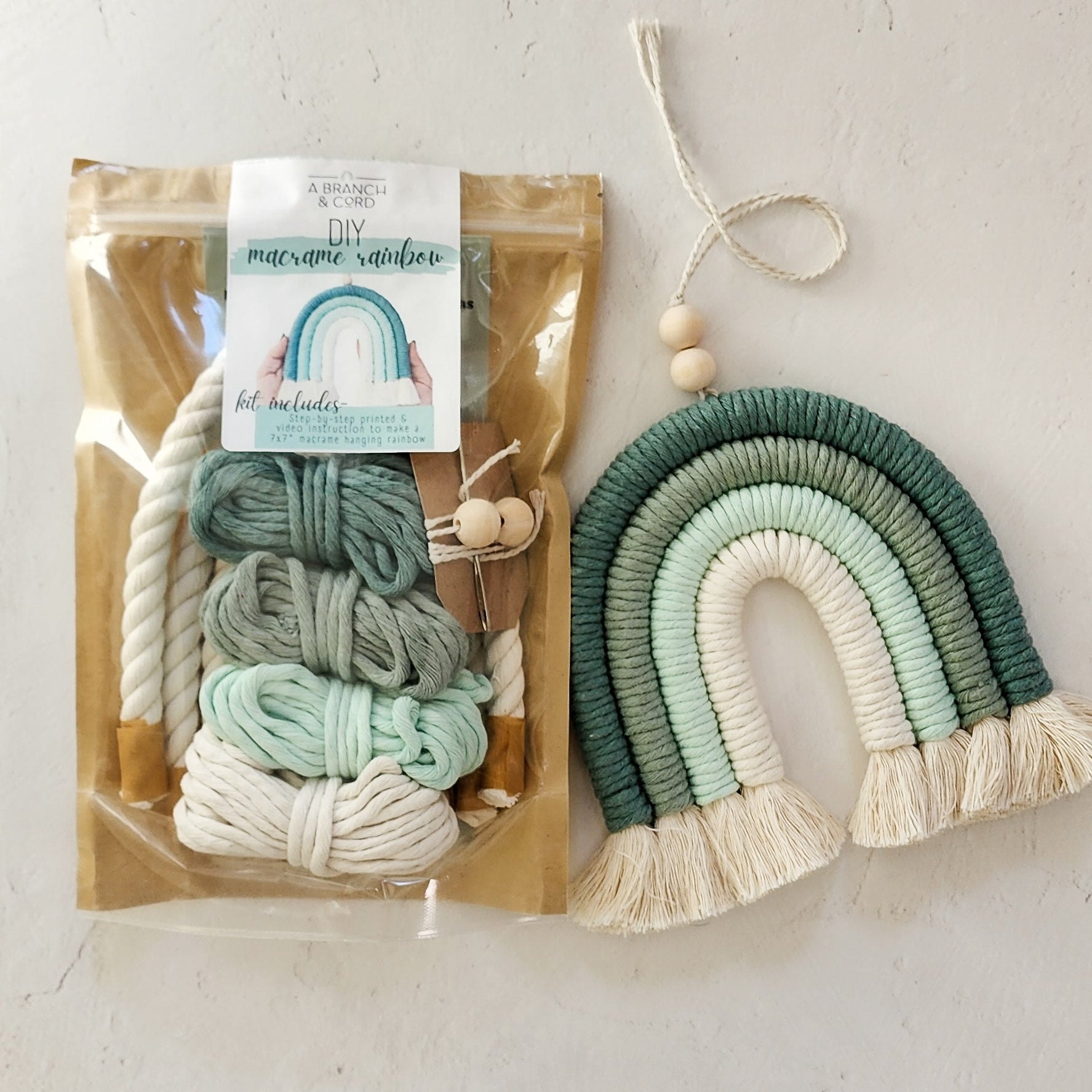 DIY Yarn Wrap Macrame Plant Hanger Kit