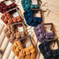 Bohemian Sunrise Collection Macrame Fringe Earrings - Diamond