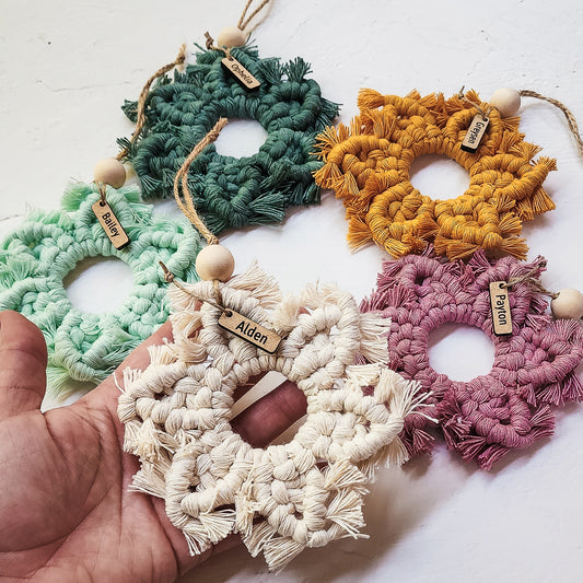 Macrame Snowflake Ornament