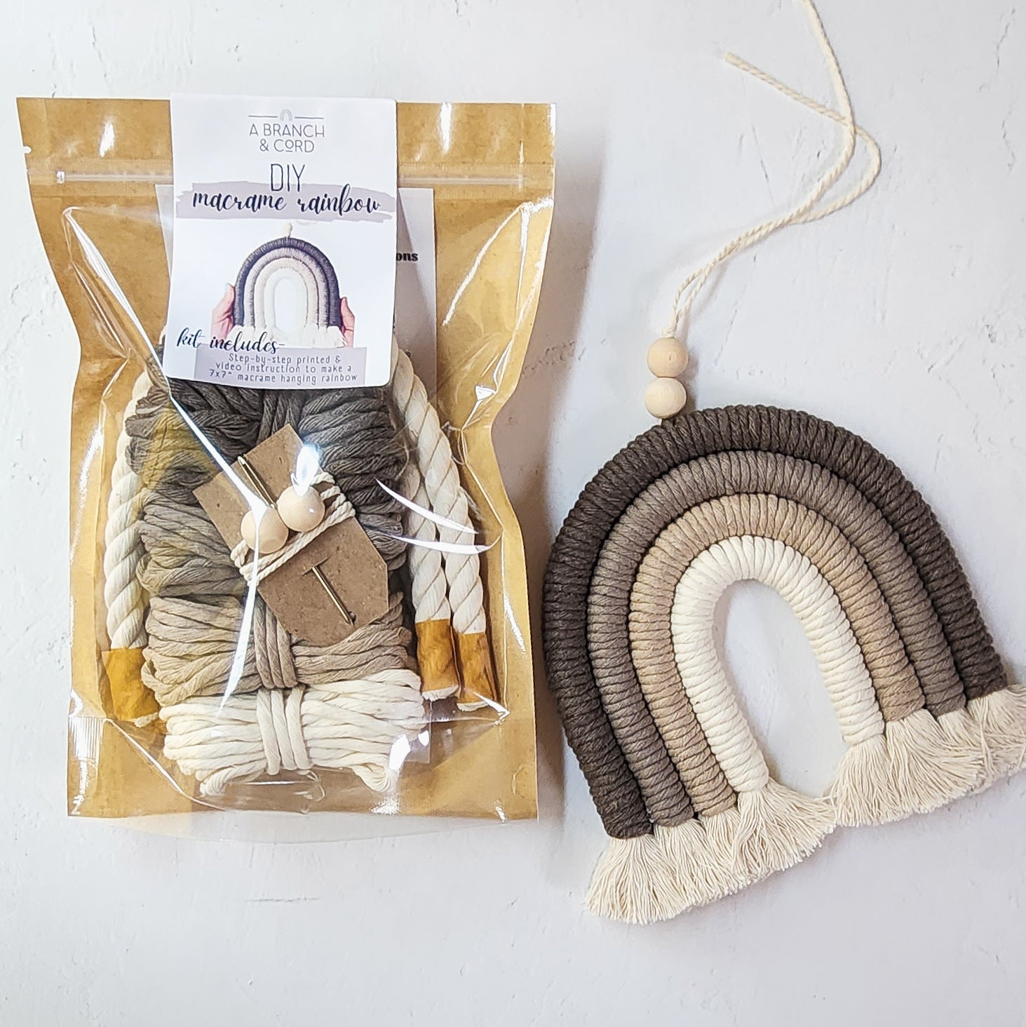 DIY Macrame Kit for Adults Beginners, 4 Macrame Plant Hanger Kit