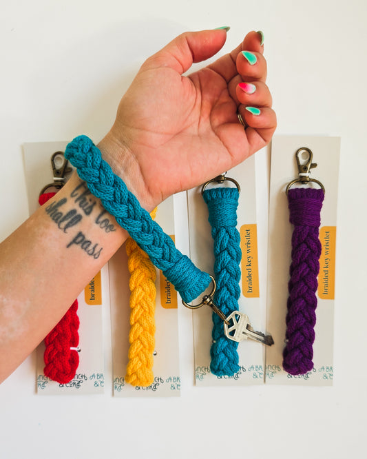 Macrame Braided Key Wristlet