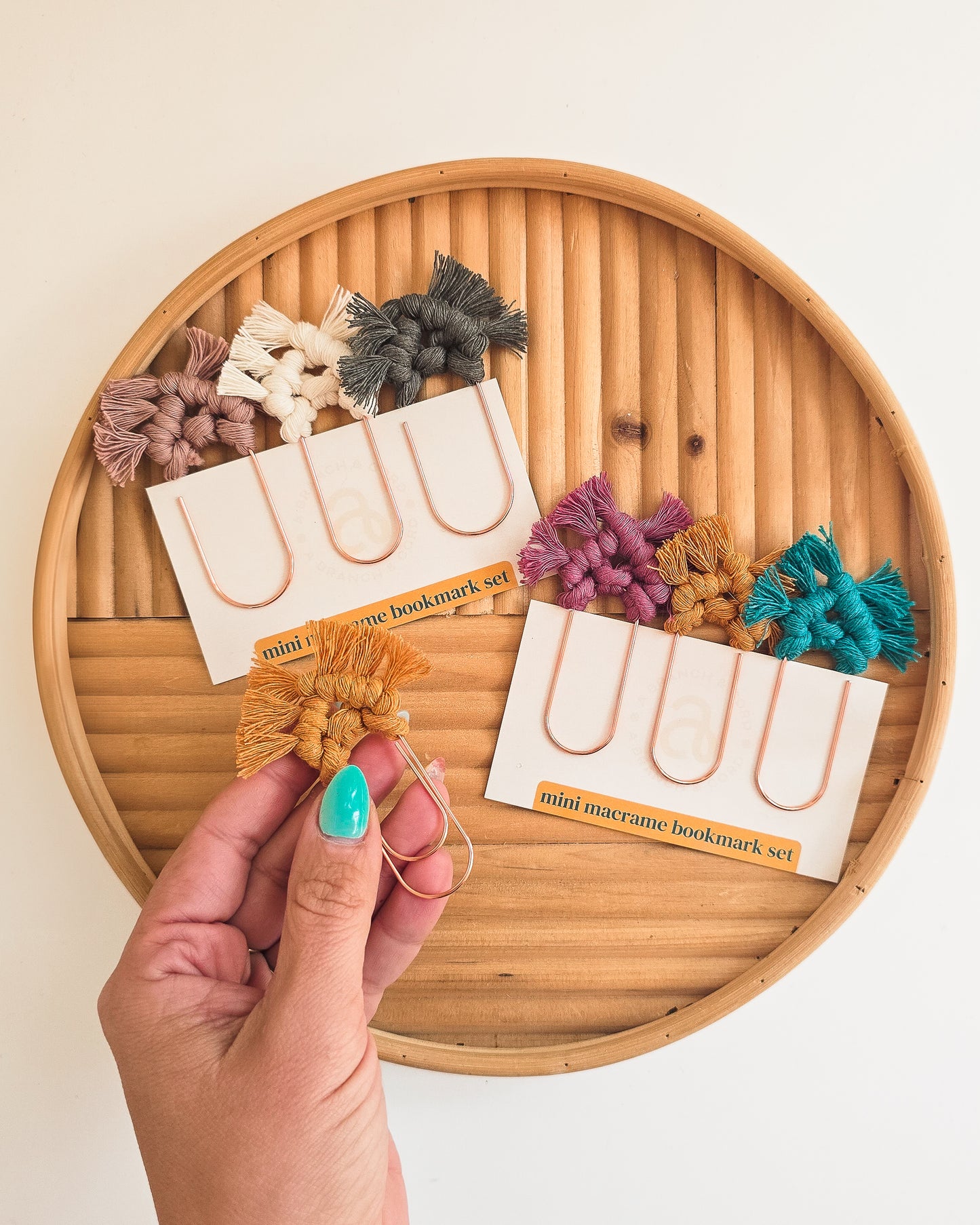 3-Pack Mini Macrame Bookmarks – Handmade Boho Fiber Art for Book Lovers