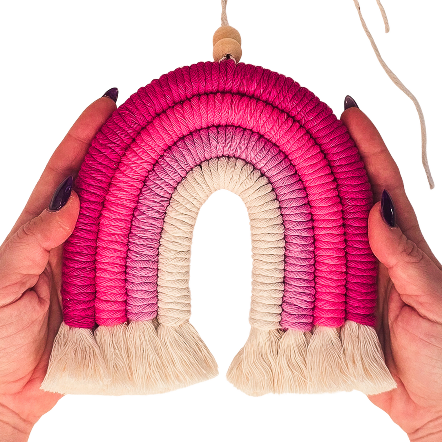 Macrame pink rainbow