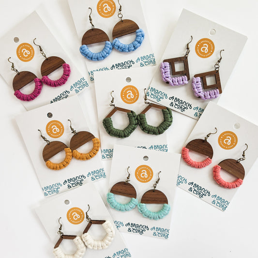 Macrame Knotted Earrings