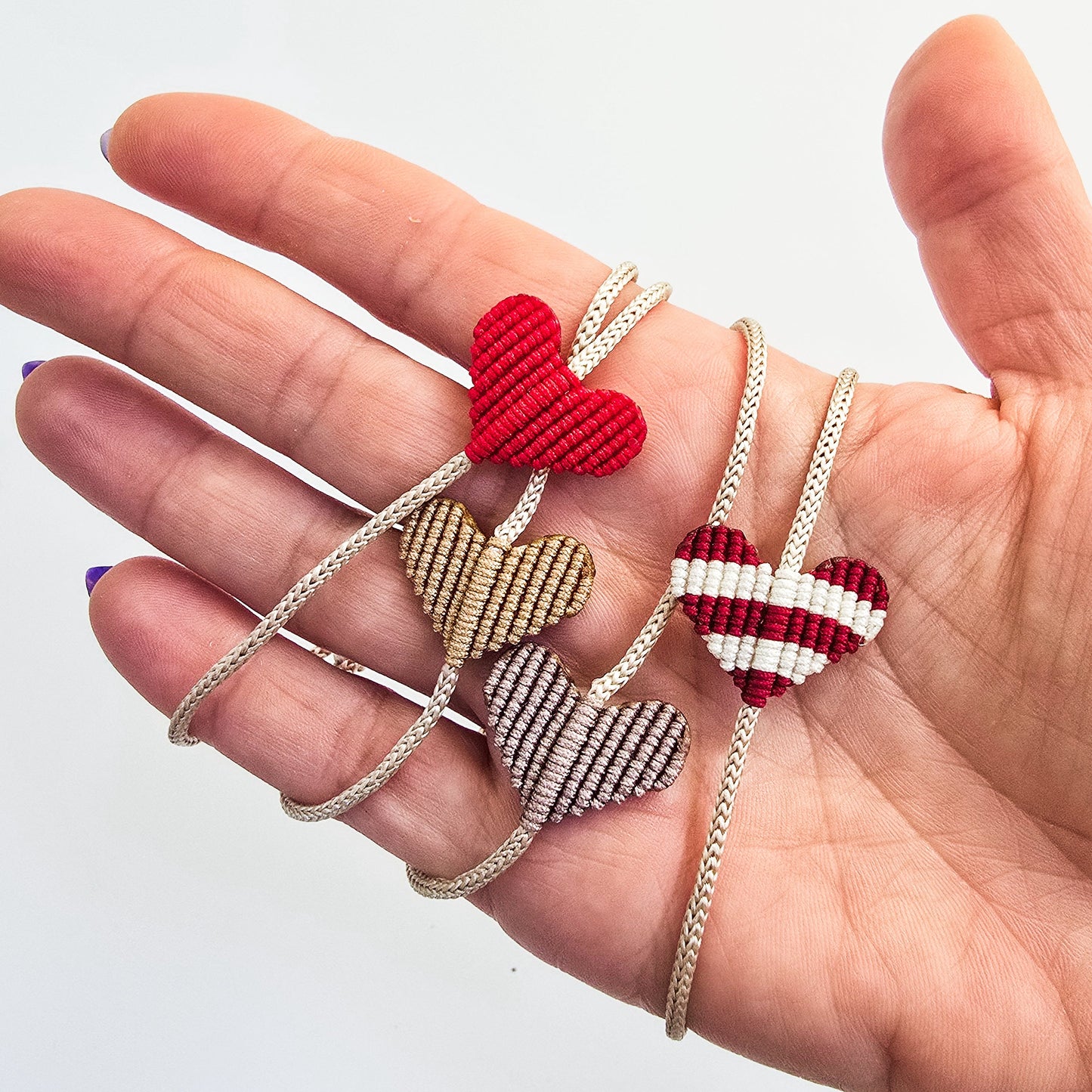 Heart Macrame Adjustable Bracelet - Valentine Collection