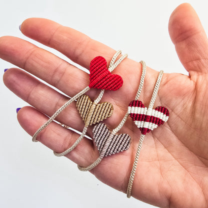 Heart Macrame Adjustable Bracelet - Valentine Collection