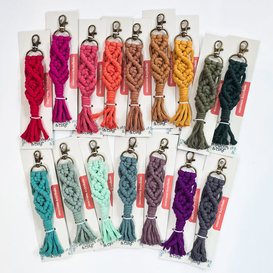 Macrame Knotted Keychain