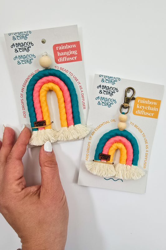 Rainbow macrame diffuser 