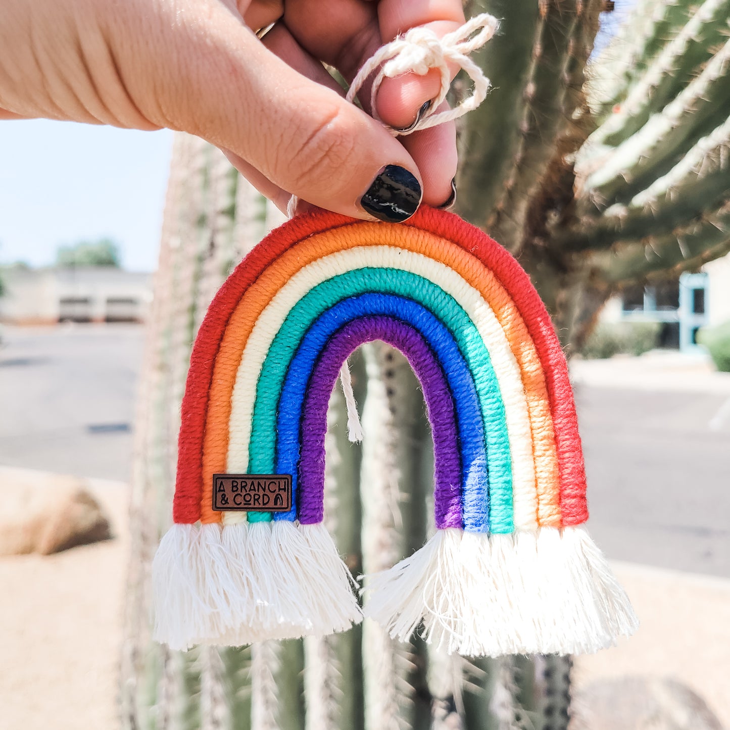 Macrame Rainbow Hanging Diffuser - Traditional/ Classic/ Pride