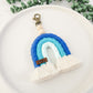 Macrame Rainbow Mini Keychain Diffuser - Dazzle Blue