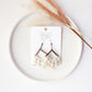 Macrame Fringe Earrings - Diamond