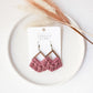 Macrame Fringe Earrings - Diamond