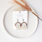 Macrame Fringe Earrings - Semi Circle