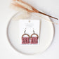 Macrame Fringe Earrings - Semi Circle