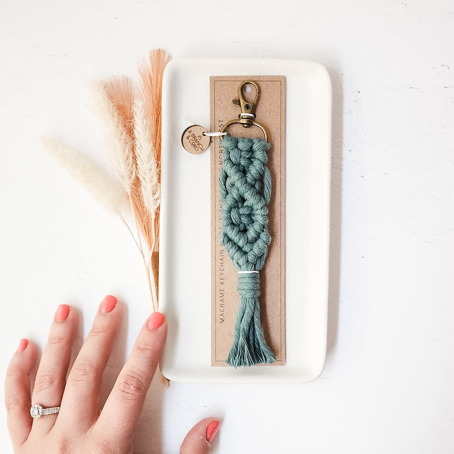 Macrame Knotted Keychain