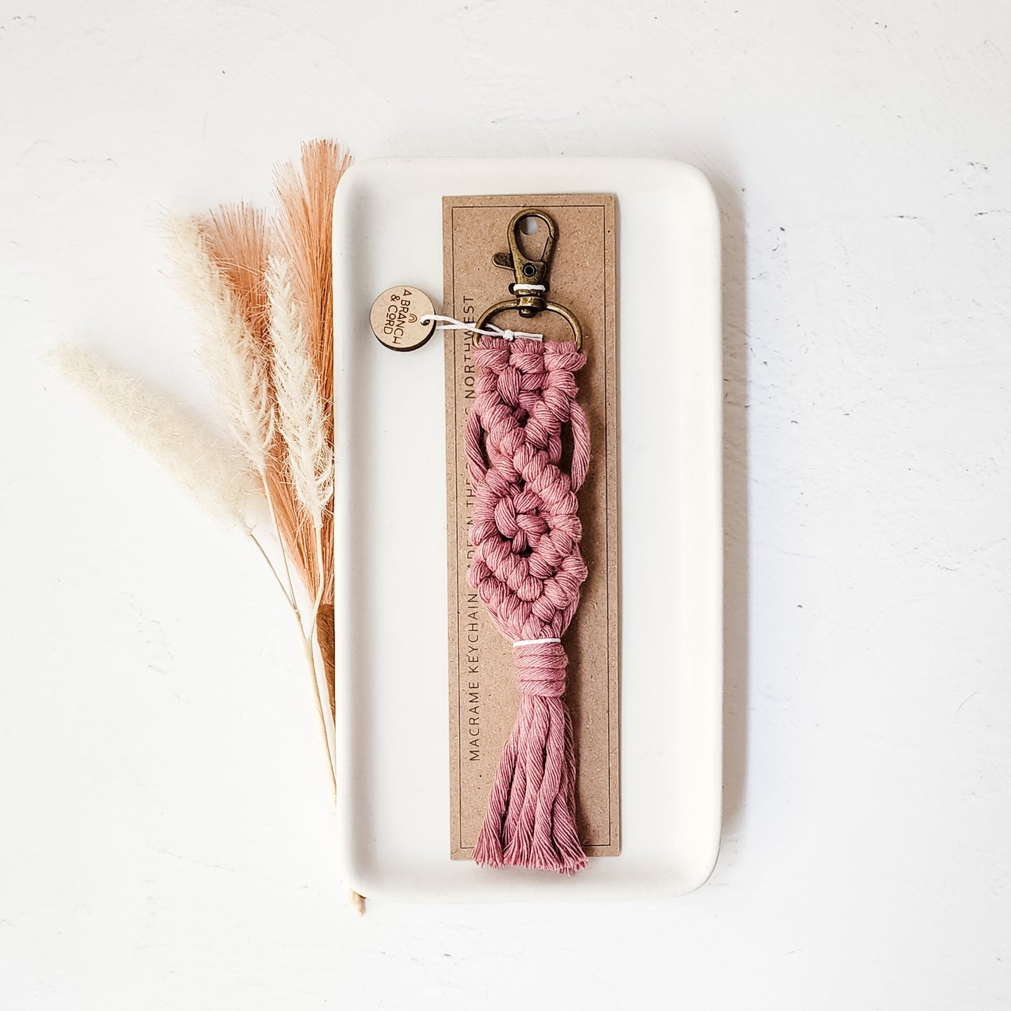 Macrame Knotted Keychain