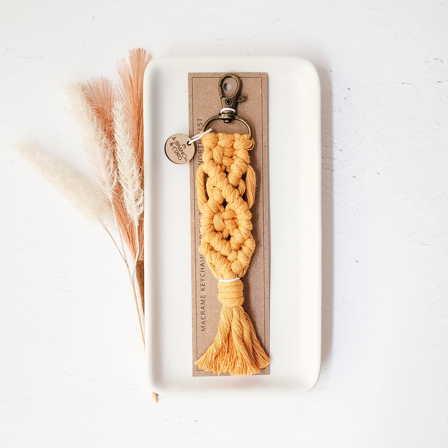 Macrame Knotted Keychain