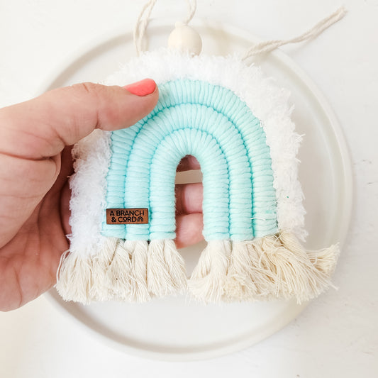 Macrame Rainbow Small Hanging Diffuser - Glow in the Dark