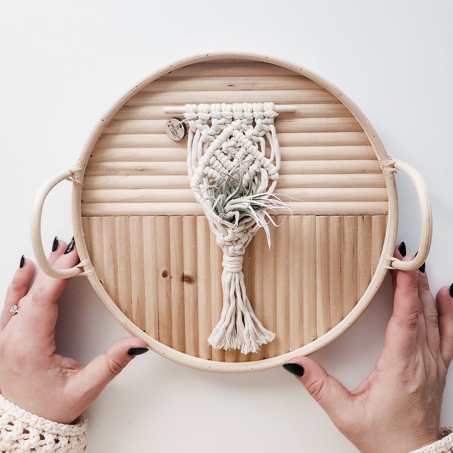 Handcrafted Wooden Magnet Air Plant Holder