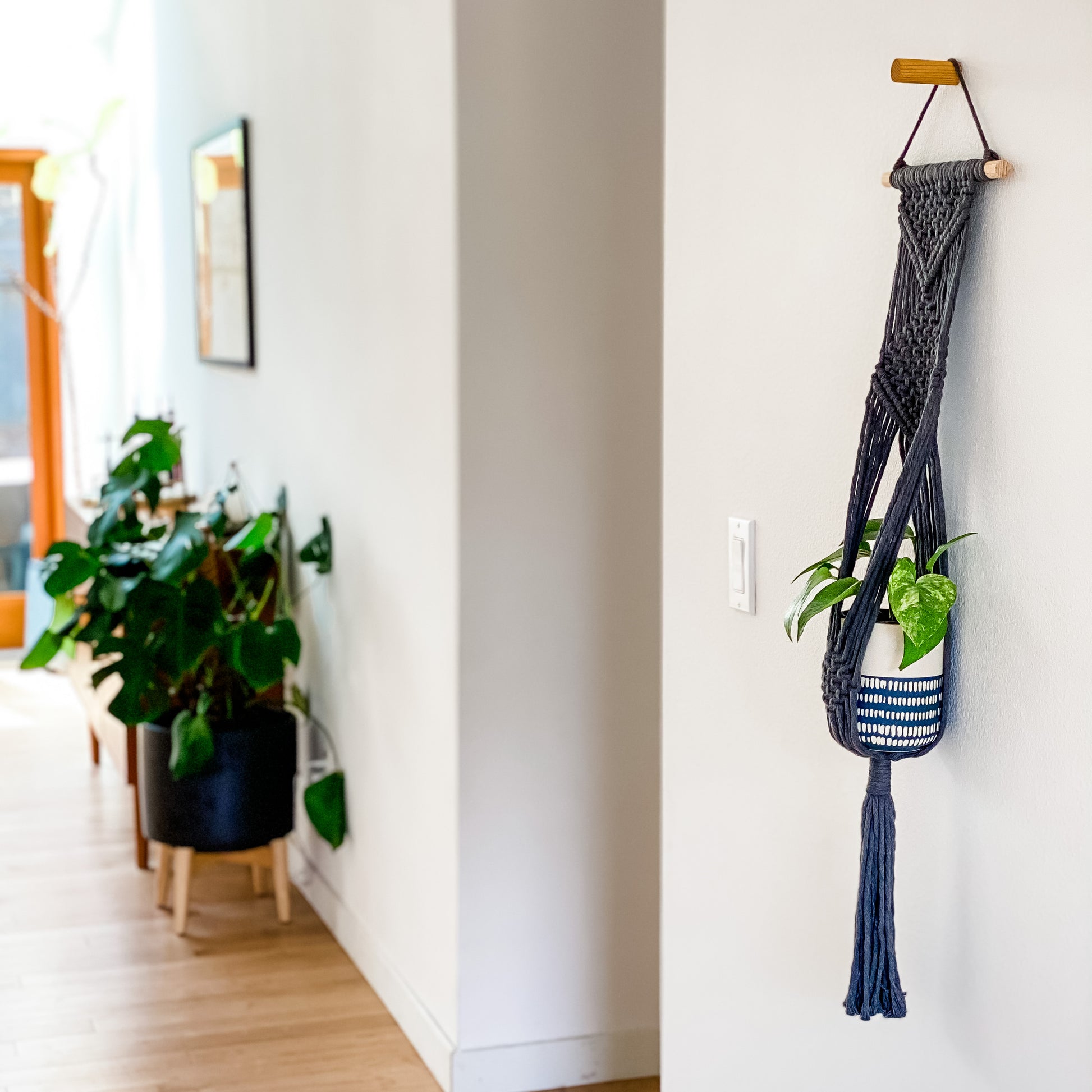 macrame wall hanging planter Macrame Hanging Wall Planter