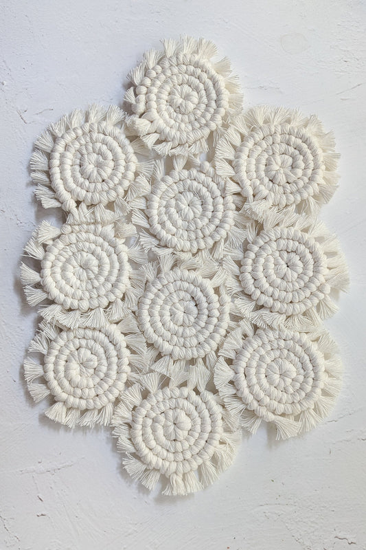 Macrame Mini Coasters - 4 pack
